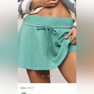 NWT new Anthropologie Daily practice refresh skort green large skirt shorts